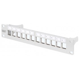 DIGITUS Panneau de brassage modulaire 10', 12 ports, gris