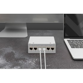 DIGITUS Panneau de brassage modulaire Desktop, 6 ports