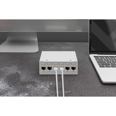 DIGITUS Panneau de brassage modulaire Desktop, 6 ports