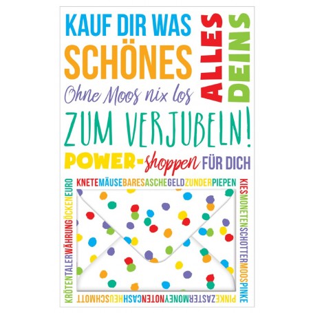 SUSY CARD Geldschein-Grußkarte 'Sprüche 2'