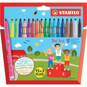STABILO Feutre Trio A-Z, étui carton de 24, PACK SPECIAL