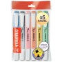 STABILO Surligneur swing cool PASTEL, Ecopack de 6