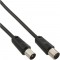 Câble d'antenne InLine®, 2x blindé, 75dB, noir, 5m