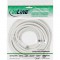 Câble InLine® SAT 2x prise ultra-basse avec fiche 2x F-Plug 75dB blanc 15m