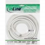 Câble InLine® SAT 2x prise ultra-basse avec fiche 2x F-Plug 75dB blanc 20m