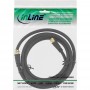 Câble InLine® SAT Premium 2x avec 2x prises F-Plug 85dB noir 3m