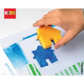 Marabu KiDS Set de tampons-éponges Little Artist, set de 6