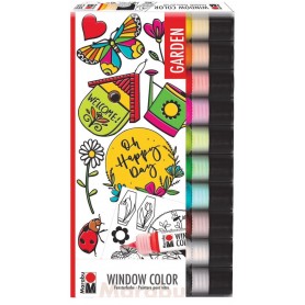 Marabu Set Window Color 'Garden', 10 x 25 ml