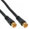 Câble InLine® SAT Premium 2x avec 2x prises F-Plug 85dB noir 10m