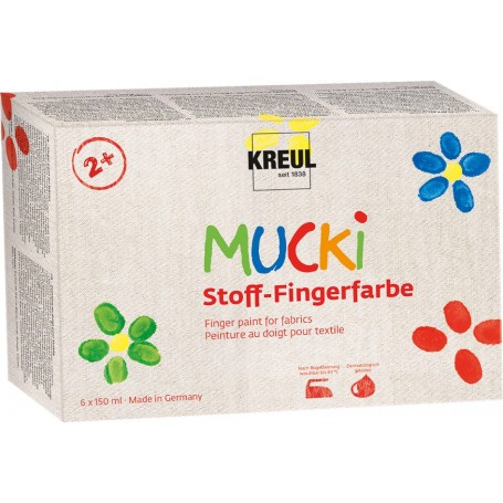 KREUL Gouache aux doigts pour textiles 'MUCKI', 150 ml