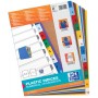 Oxford Intercalaires en plastique, chiffres, A4, en couleur