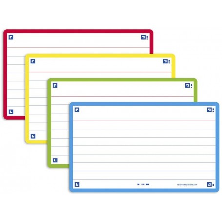 Oxford Fiches bristol FLASH 2.0, A7, bord de couleur