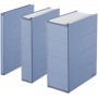 PLUS JAPAN Classeur d'archives ZEROMAMAX, A4 large, gris