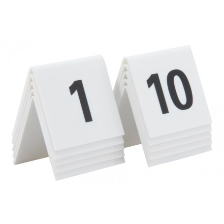 Securit Set de numéros de table 11 - 20 , blanc, acrylique