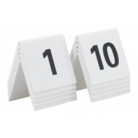 Securit Set de numéros de table 41 - 50 , blanc, acrylique