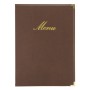 Securit Protège-menus CLASSIC, A5, aspect cuir, brun