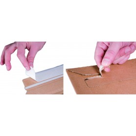 Lot de 25 : smartboxpro Pochette d'expédition, en carton ondulé marron,