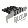 Carte Express Dellock USB 3.0 PCI avec 4 x sockets de type A externe