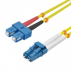 HELOS LWL Patch Cable LC / SC Duplex 9/125 µm OS2 jaune 0,5 m