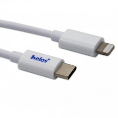 HELOS USB-C à Cable Lightning, certifié MFI, 1,0 m, blanc