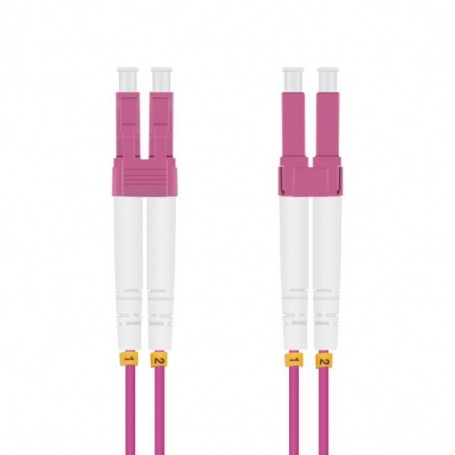  LWL Câble patch LC/LC Duplex 50/125 m OM4 Violet 1,5 m
