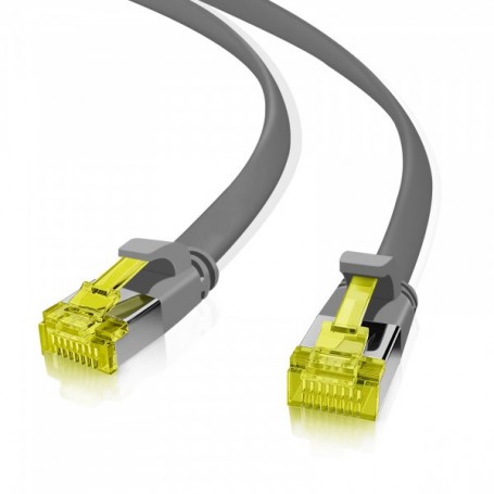 Helos Ultra Flaches Patch Cable U / FTP Cat 6A Gray 0,5 m