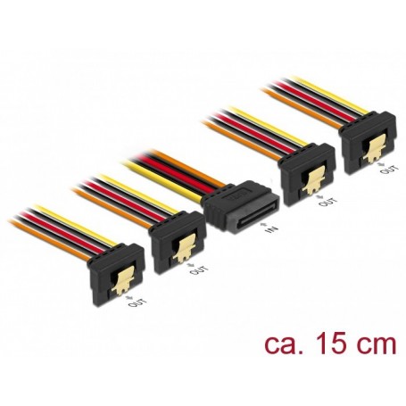 Dellock Kabel Sata 15 broches PORTIE avec fonction instantanée Électricité SATA 15 broches