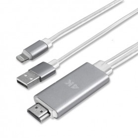 Lightning 4Smart sur le câble HDMI, y compris la fonction de charge 1,8 m blanc