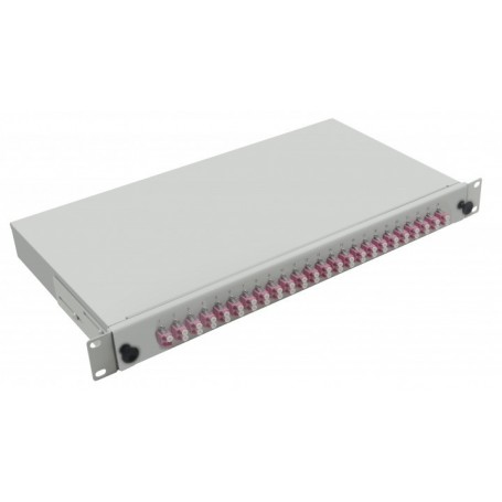 LWL 19" Breakoutbox avec 24 raccords LC Duplex OM4, Gris