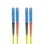  LWL E2000/E2000 (LSH) Câble patch à fibre optique duplex 9/125 μm OS2 Jaune 3 m