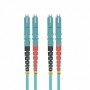  LWL E2000/E2000 (LSH) Duplex 50/125μm OM3 Aqua 3 m