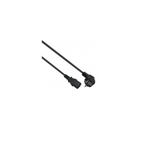  Câble d'alimentation avec fiche de Contact de Protection 90 vers C13 Noir 1 m