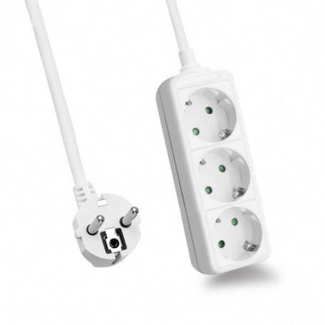  Multiprise CLASSIC 3 prises sans interrupteur Blanc 1,5 m