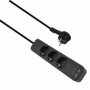  Multiprise ADVANCED - 3 prises - Chargeur USB noir - 1,5 m - Avec interrupteur