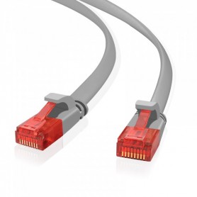 Helos Ultra Flaches Patch Cable U / UTP Cat 6 Gray 20,0 m