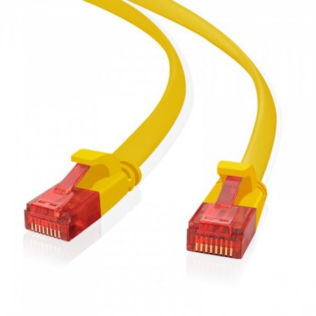  Câble Patch U/UTP Cat 6 Ultra Fin Jaune 1 m