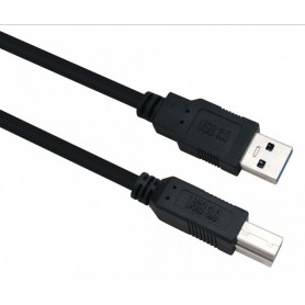 Câble de connexion Helos, USB 3.0 A plug / b plug, 1,0 m, noir