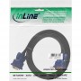 Rallonge de câble plat InLine® S-VGA 15 HD mâle à femelle noir 3m