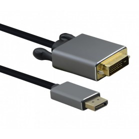 Câble de raccordement DisplayPort mâle vers DVI Premium Noir 2 m