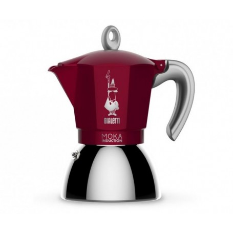 Cafetière italienne moka induction 2 tasses rouge