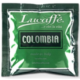 LUCAFFÈ Colombia, dosettes de café Ø44mm, ces dosettes, pack de 150 dosettes en papier compostable, dosettes de café 100% Arabica, goût sucré, arôme chocolat, corps moyen, arôme extraordinaire