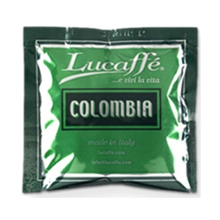 LUCAFFÈ Colombia, dosettes de café Ø44mm, ces dosettes, pack de 150 dosettes en papier compostable, dosettes de café 100% Arabica, goût sucré, arôme chocolat, corps moyen, arôme extraordinaire