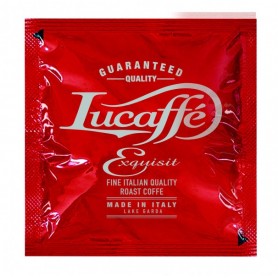 Lucaffé Exquisit, Dosettes Café Ø44 mm, 150 Dosettes ESE Compostables, Arabica et Robusta, Parfum de Cacao et Amande, Goût Grillé, pour Machines à Café ESE