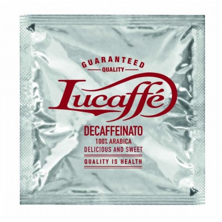Lucaffé Décaféiné, 150 Dosettes café 100% Arabica Ø44 mm, Idéal pour Machines Dosettes, Dosettes Décaféiné au Goût Doux et Corps Plein