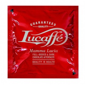 Lucaffé, Café Mamma Lucia, Dosettes d’Expresso 44 mm, Dosettes ESE Compostables en Papier, Mélange de Robusta et d’Arabica, Teneur Élevée en Caféine