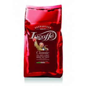 Lucaffé, Classic, Café en grains, Mélange Premium Arabica et Robusta, Arôme grillé, Notes de Noisettes, Corsé et Suave, Paquet de 1 kg, Expresso
