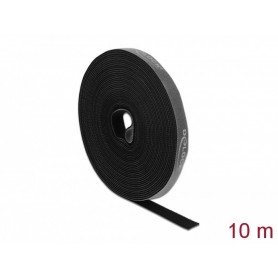  Rouleau de Bande Velcro Noir 10 m x 15 mm