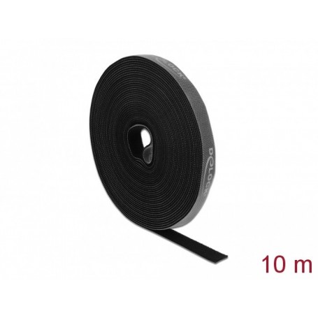  Rouleau de Bande Velcro Noir 10 m x 15 mm