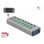 Dellock USB 3.2 Gen 1 Hub avec 7 ports + 1 port de charge rapide + 1 port USB-C ™ PD 3.0