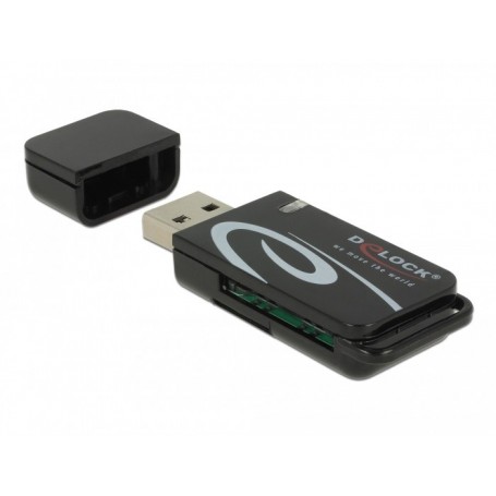 Lecteur de carte Dellock Mini USB 2.0 avec SD et Micro SD Slot